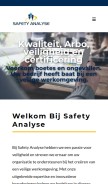 How safetyanalyse.nl looks like on a mobile device such as an iPhone.