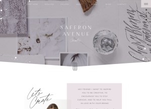 How saffronavenue.com looks like on a tablet such as an iPad.