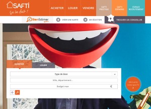 How safti.fr looks like on a tablet such as an iPad.