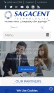 How sagacent.com looks like on a mobile device such as an iPhone.