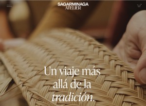 How sagarminaga.com looks like on a tablet such as an iPad.