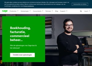 How sage.be looks like on a tablet such as an iPad.