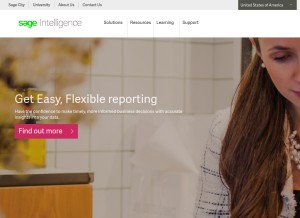 How sageintelligence.com looks like on a tablet such as an iPad.