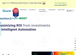 How sageitinc.com looks like on a tablet such as an iPad.