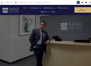 How saggilawfirm.com looks like on a tablet such as an iPad.