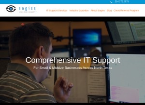 How sagiss.com looks like on a tablet such as an iPad.