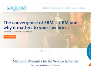 How saglobal.com looks like on a tablet such as an iPad.
