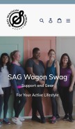 How sagwagonswag.com looks like on a mobile device such as an iPhone.