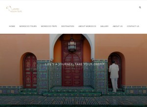 How sahara-holidaytours.com looks like on a tablet such as an iPad.