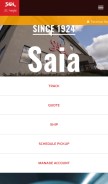 How saia.com looks like on a mobile device such as an iPhone.