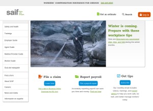How saif.com looks like on a tablet such as an iPad.