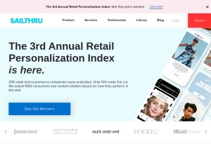 How sailthru.com looks like on a tablet such as an iPad.