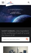 How saint-gobain.com looks like on a mobile device such as an iPhone.