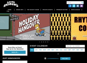 How saintandrewsdetroit.com looks like on a tablet such as an iPad.