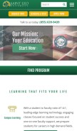 How saintleo.edu looks like on a mobile device such as an iPhone.