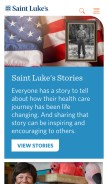 How saintlukeskc.org looks like on a mobile device such as an iPhone.