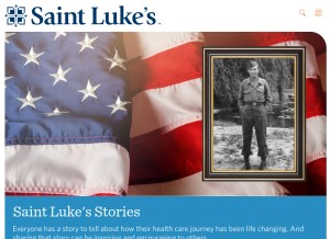 How saintlukeskc.org looks like on a tablet such as an iPad.