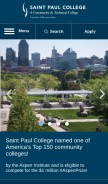 How saintpaul.edu looks like on a mobile device such as an iPhone.