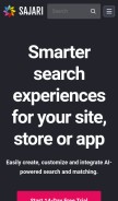 How sajari.net looks like on a mobile device such as an iPhone.