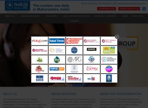 How sakalmediagroup.com looks like on a tablet such as an iPad.