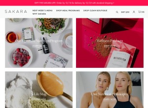 How sakara.com looks like on a tablet such as an iPad.