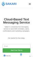 How sakari.io looks like on a mobile device such as an iPhone.