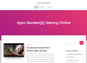 How sakongbandarqq.com looks like on a tablet such as an iPad.