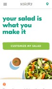 How salata.com looks like on a mobile device such as an iPhone.