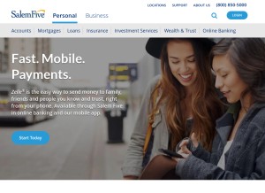 How salemfive.com looks like on a tablet such as an iPad.