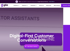 How salemove.com looks like on a tablet such as an iPad.
