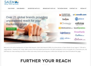 How salemwebnetwork.com looks like on a tablet such as an iPad.