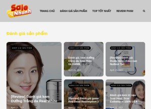 How salenhanh.com looks like on a tablet such as an iPad.