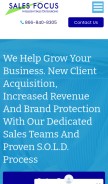 How salesfocusinc.com looks like on a mobile device such as an iPhone.