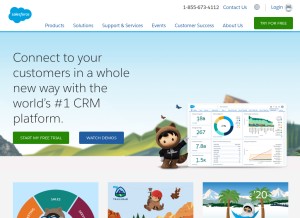 How salesforce.com looks like on a tablet such as an iPad.