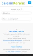 How salesinkerala.com looks like on a mobile device such as an iPhone.