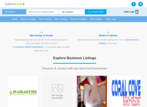 How salesinkerala.com looks like on a tablet such as an iPad.