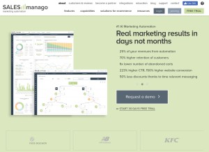 How salesmanago.com looks like on a tablet such as an iPad.