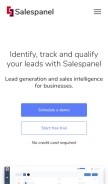How salespanel.io looks like on a mobile device such as an iPhone.