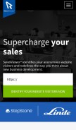 How salesviewer.org looks like on a mobile device such as an iPhone.