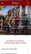 How salisbury.edu looks like on a mobile device such as an iPhone.
