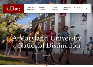 How salisbury.edu looks like on a tablet such as an iPad.