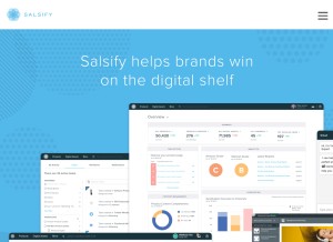 How salsify.com looks like on a tablet such as an iPad.