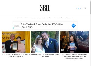 How saltillo360.com looks like on a tablet such as an iPad.