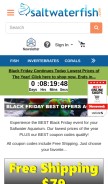 How saltwaterfish.com looks like on a mobile device such as an iPhone.