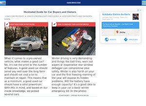 How samarins.com looks like on a tablet such as an iPad.