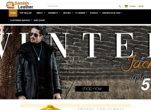 How samishleather.com looks like on a tablet such as an iPad.