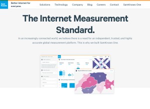 How samknows.com looks like on a tablet such as an iPad.