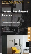 How samratinteriors.com looks like on a mobile device such as an iPhone.