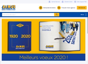 How samse.fr looks like on a tablet such as an iPad.