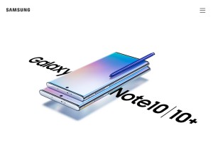 How samsungmobile.com looks like on a tablet such as an iPad.